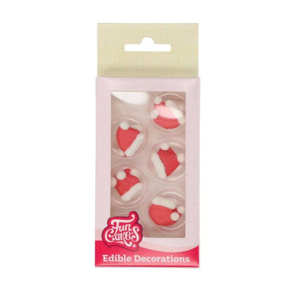 Βρώσιμα διακοσμητικά Santa's hat 12τεμ Funcakes