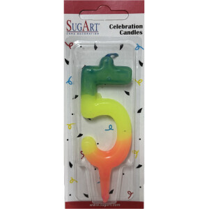 Κερί 5 τρίχρωμο Sugart