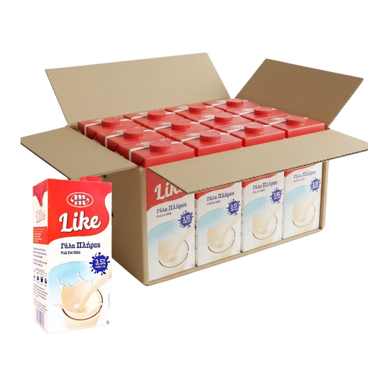 Γάλα μακράς διάρκειας κιβώτιο 12x1lit