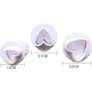 Κουπάτ καρδιές με ελατήριο 1-1,2-1,5cm 3τεμ