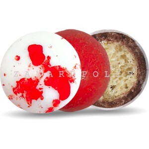 Κουφέτα Crispy κόκκινο ματ πιτσιλωτό ανάμεικτα 800γρ Zaxaropolis