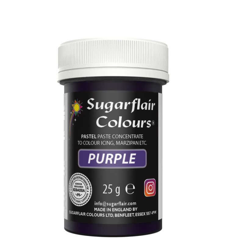 Χρώμα ζαχαροπλαστικής πάστα μωβ λιλά purple 25γρ Sugarflair