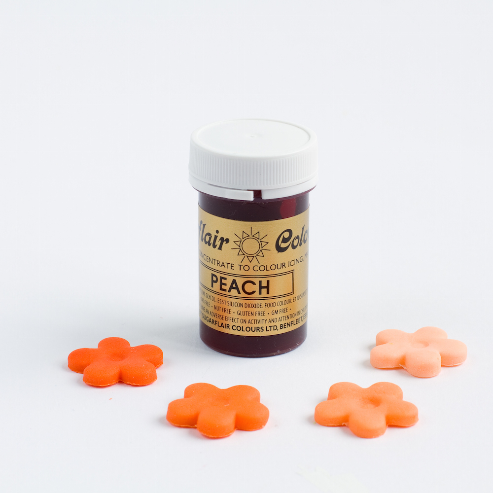Χρώμα ζαχαροπλαστικής πάστα ροδακινί peach 25γρ Sugarflair