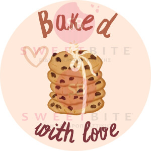 Αυτοκόλλητα Baked with love 25 τεμ
