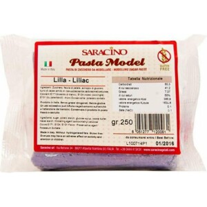 Ζαχαρόπαστα μοντελισμού μωβ 250γρ Saracino