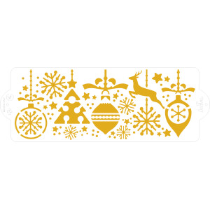 Στένσιλ χριστουγεννιάτικα στολίδια 10x28cm Decora