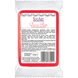 Ζαχαρόπαστα κόκκινη 250γρ Sugart