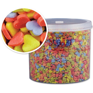 Sprinkles καρδιές πολύχρωμες 30γρ Sweetbite