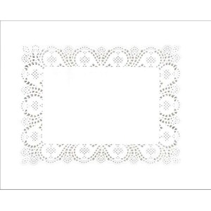 Βάσεις χάρτινες λευκές με δαντέλα 10τεμ 20X30cm Viosarp