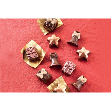 Φόρμα σιλικόνης δώρα- καμπάνες- αστέρια 12x7ml Silikomart - Image 2