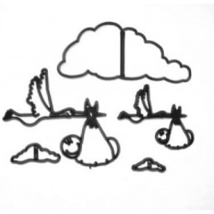 Κουπάτ πελαργός και μωρό patchwork