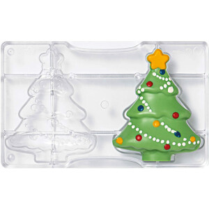 Καλούπι πολυκαρβονικό χριστουγεννιάτικo δέντρo 10cm Decora