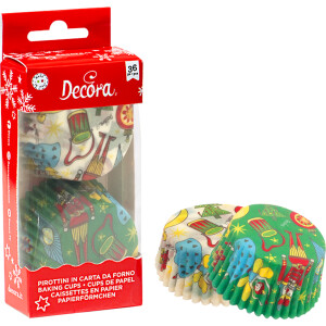 Θήκες cupcake καρυοθραύστης 5cm 36τεμ Decora