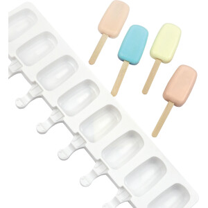 Φόρμα σιλικόνης για παγωτό mini 8 θέσεις