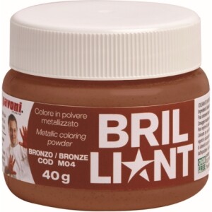 Χρώμα ζαχαροπλαστικής σκόνη μπρονζέ 40γρ Pavoni
