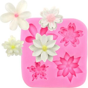 Alternative view of Καλούπι σιλικόνης λουλούδια 1 - 4τεμ