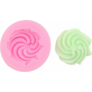 Καλούπι σιλικόνης κορνέ στριφογυριστό 4cm