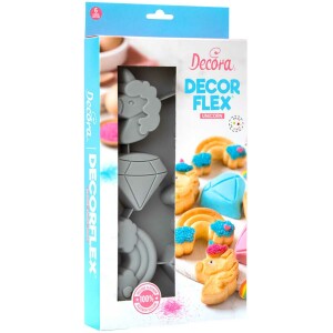 Φόρμα σιλικόνης Unicorn 6 θέσεις 5,5x7,0x2,5cm Decora