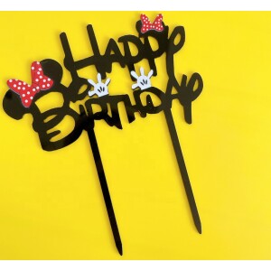Topper Happy Birthday Minnie 12,5cm
