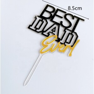 Topper Best Dad Ever 14cm