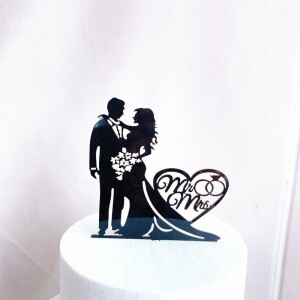 Topper ζευγάρι με καρδιά 15cm