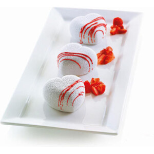 Φόρμα σιλικόνης καρδιές πομπέ 8x100ml Silikomart