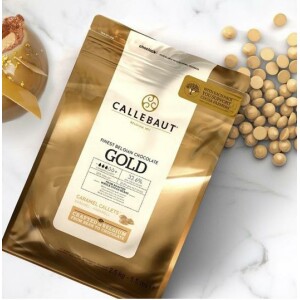 Κουβερτούρα σταγόνες λευκή Gold Caramel 2,5 κιλά Callebaut