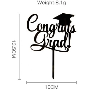 Topper Congrats Grad! μαύρο 14cm
