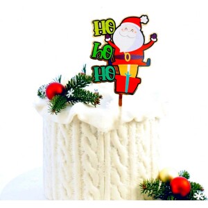 Topper Άγιος Βασίλης Ho Ho Ho 16cm