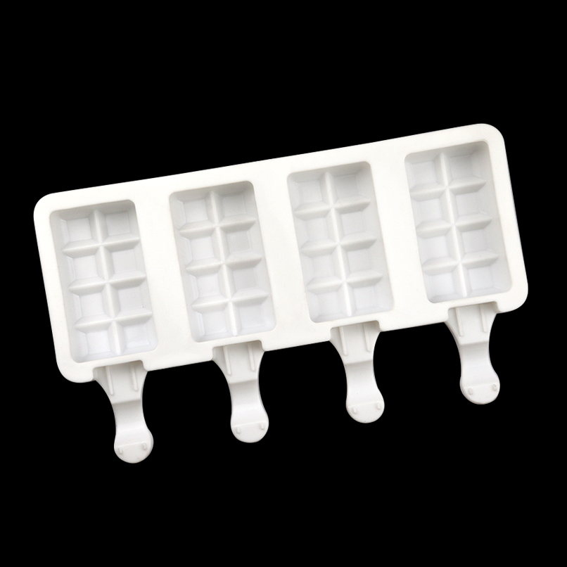 Φόρμα σιλικόνης για παγωτό τετράγωνα mini 4 θέσεις - Image 2