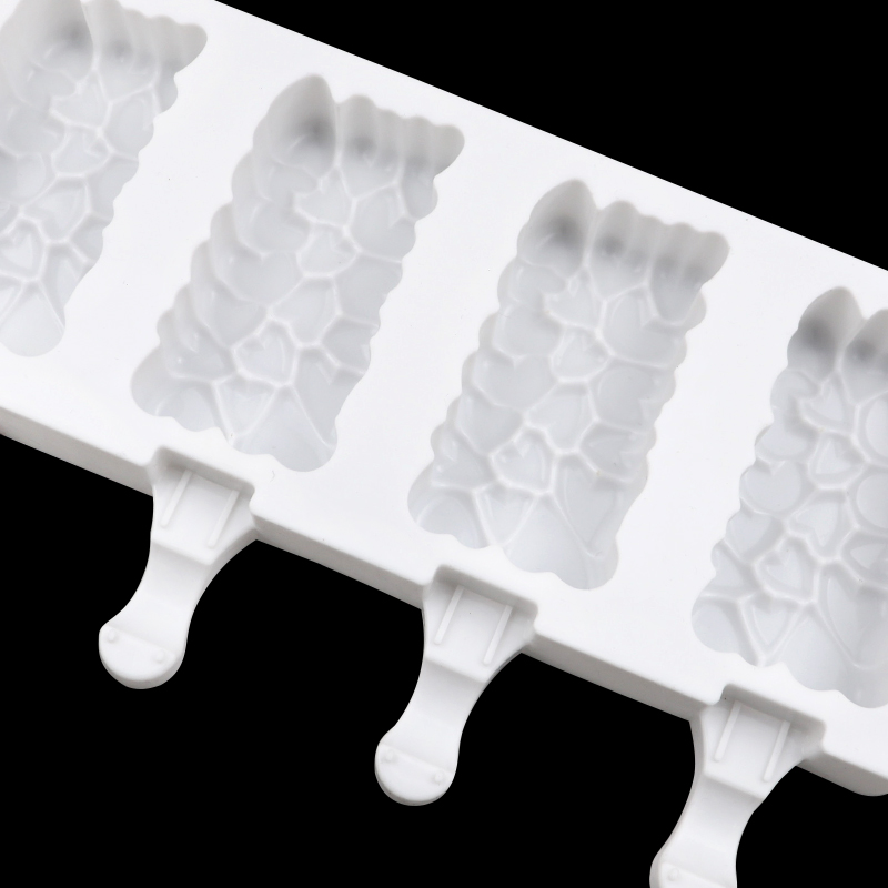 Φόρμα σιλικόνης για παγωτό καρδιές mini 4 θέσεις - Image 2