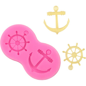 Καλούπι σιλικόνης άγκυρα και τιμόνι