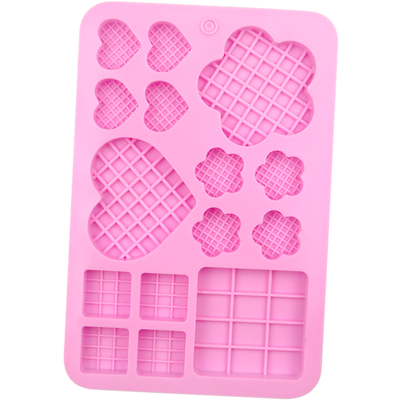 Φόρμα σιλικόνης καρδιές, λουλούδια, τετράγωνα ανάγλυφα