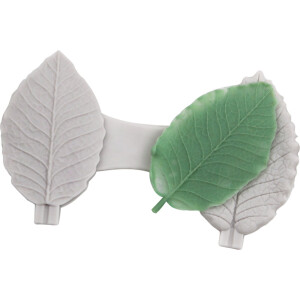 Καλούπι σιλικόνης φύλλο τριαντάφυλλου διπλό 7,5x4,8cm