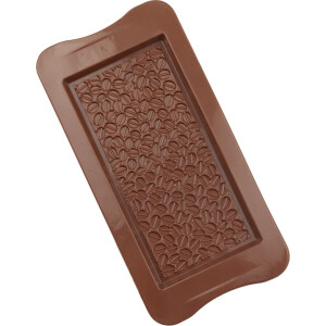 Φόρμα σιλικόνης για πλάκα σοκολάτας με κόκκους καφέ 16x8cm