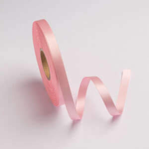Κορδέλα σατέν ροζ pink με ούγια 12mm 50m διπλής όψης