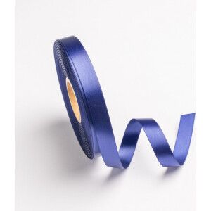 Κορδέλα σατέν μπλε σκούρο με ούγια 16mm 50m διπλής όψης