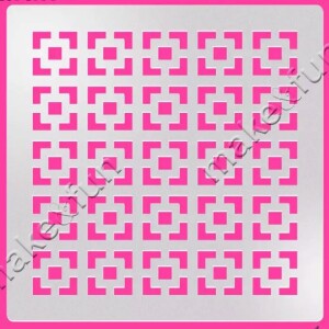 Στένσιλ τετράγωνα abstract 14x14cm