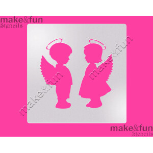 Στένσιλ αγγελάκια 14x14cm