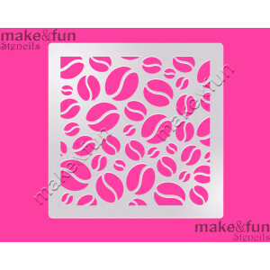 Στένσιλ κόκκοι καφέ 14x14cm