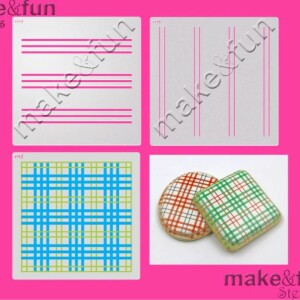 Στένσιλ ύφασμα καρώ 2τεμ 14x14cm