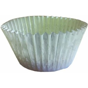 Θήκες cupcake ασημί 5cm 18τεμ