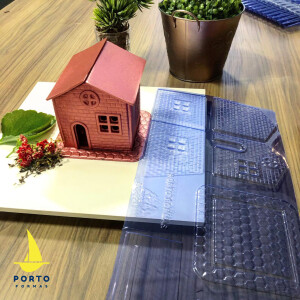 Καλούπι σοκολάτας χριστουγεννιάτικο σπίτι 3d Porto Formas