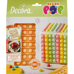 Φόρμα σιλικόνης Pop It τετράγωνο 13,8x13,8cm Decora