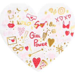 Χαρτοπετσέτες καρδιά girl power 20τεμ PartyDeco