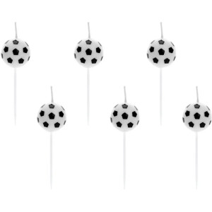 Κεριά μπάλες ποδοσφαίρου 2,5cm 6τεμ Part Deco