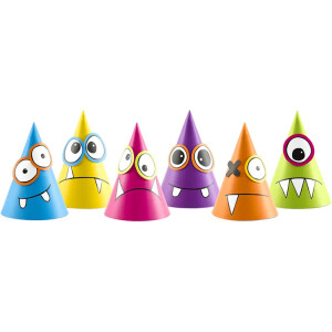 Καπελάκια τερατάκια 6τεμ 16cm PartyDeco
