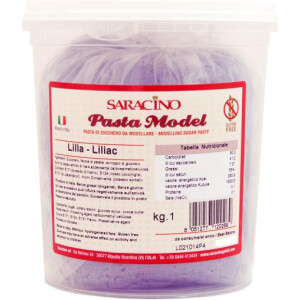 Ζαχαρόπαστα μοντελισμού μωβ 1 κιλό Saracino