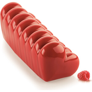 Φόρμα σιλικόνης μακρόστενη καρδιά 24x9x9cm Silikomart