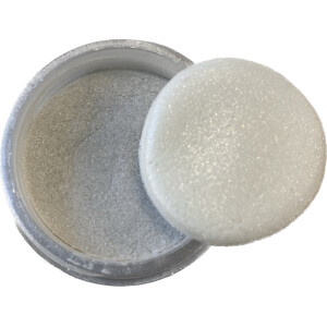 Χρώμα ζαχαροπλαστικής σκόνη λευκό silver white pro περλέ 5γρ Sweetbite